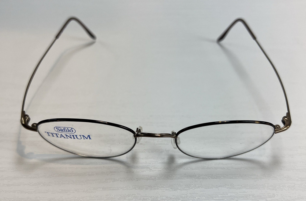 Safilo Eyeglasses Titanium 559 E74 Brown 48-18-135 Made in Italy FRAMES ONLY